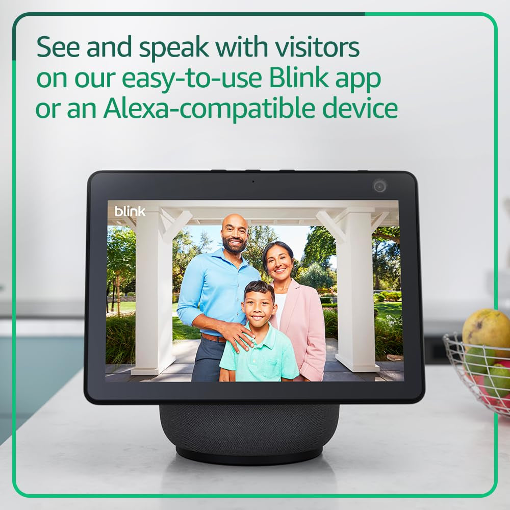 Smart battery video doorbell providing clear front door surveillance