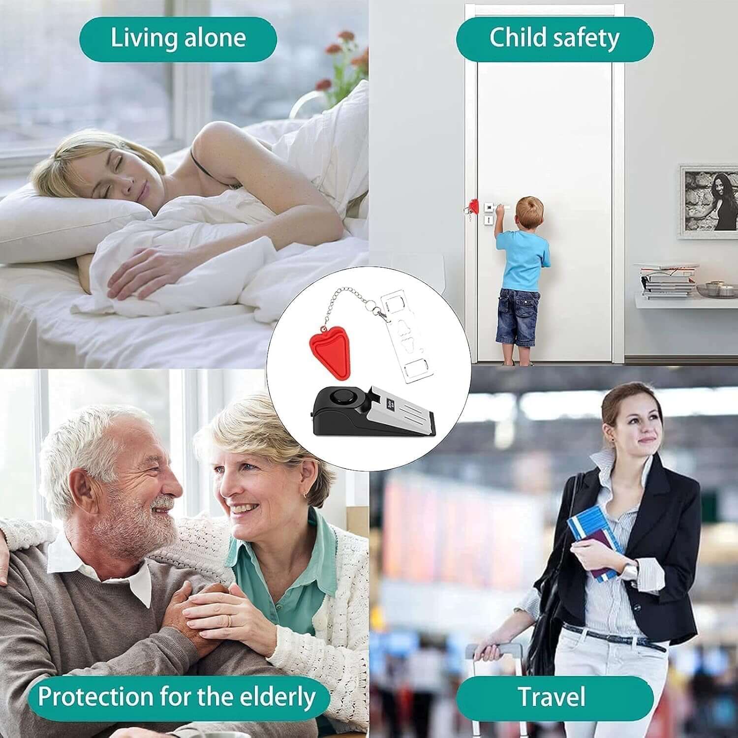Portable door lock set – ensures home and travel safety