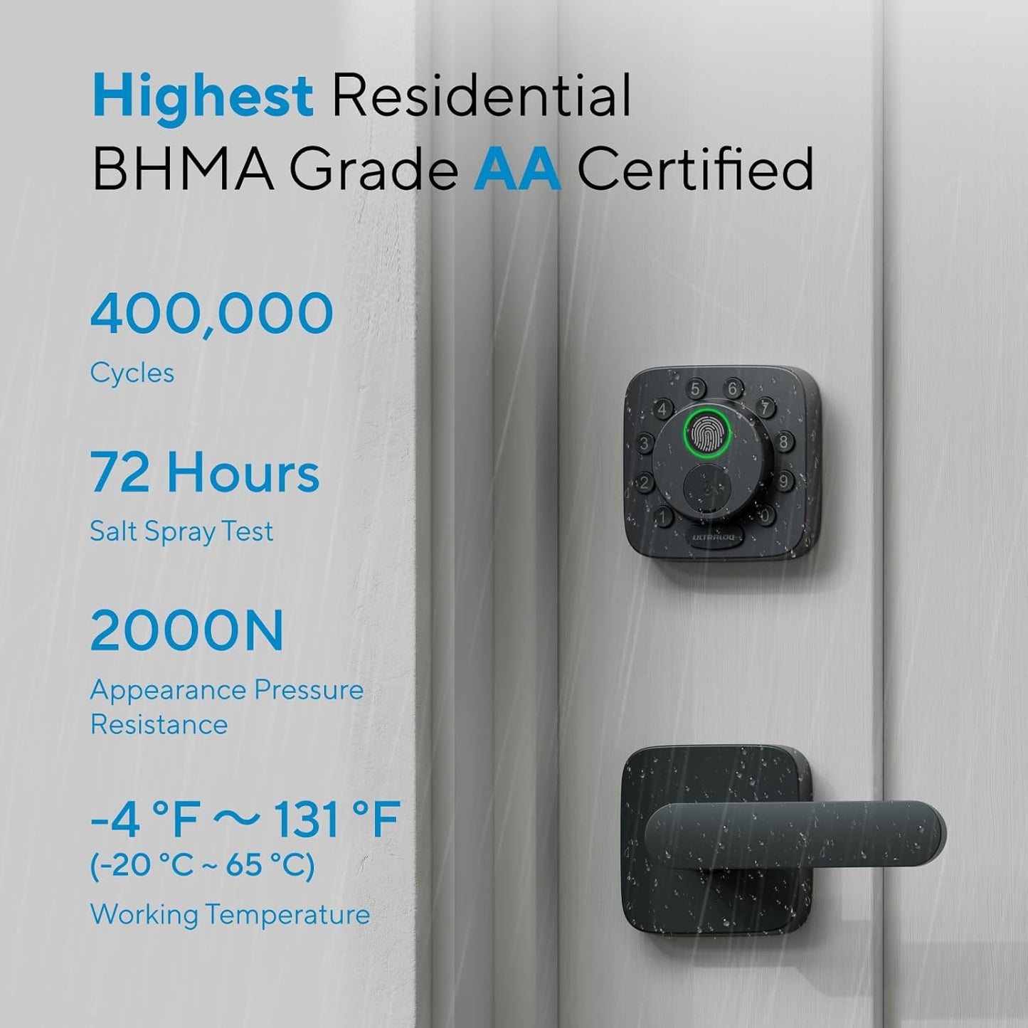 Wi-Fi smart door lock Bolt SE with mobile app unlocking feature