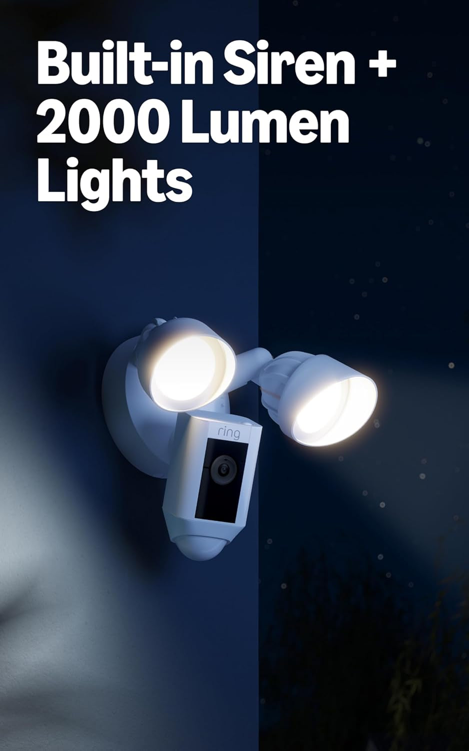 Floodlight security camera providing night surveillance for home security
