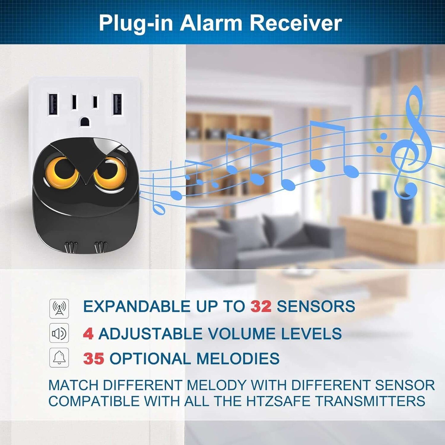 Driveway Alarm- 1/2 Mile Long Range Wireless Driveway Alarm Weather Resistant Motion Sensor&Detector-Diy Security Alert System-Monitor&Protect Outdoor/Indoor Property - 1 Receiver and 1 Sensor
