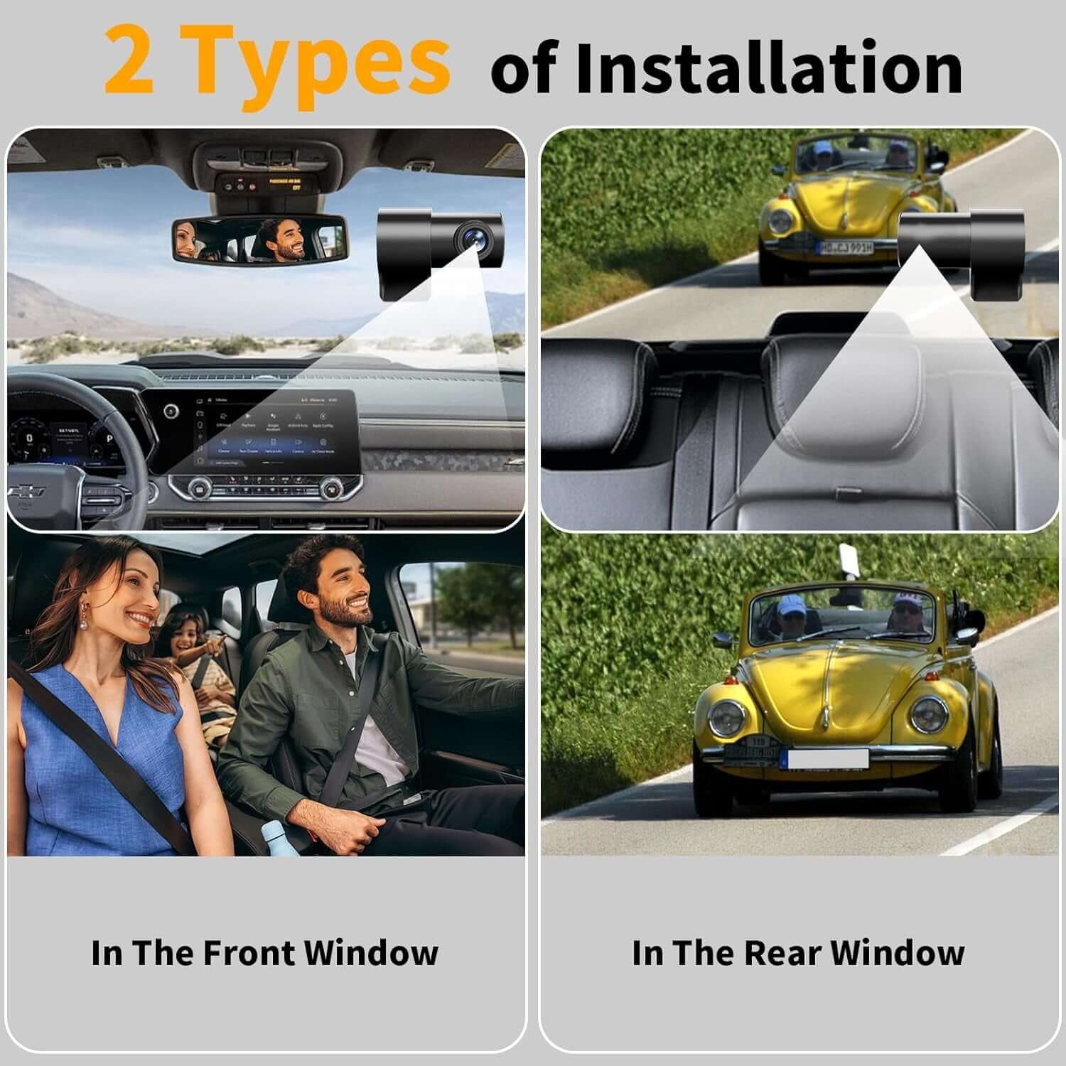 Smart 4K Dash Cam with continuous loop recording