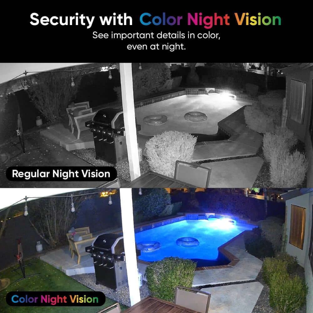 Pan tilt security camera with infrared night vision mode
