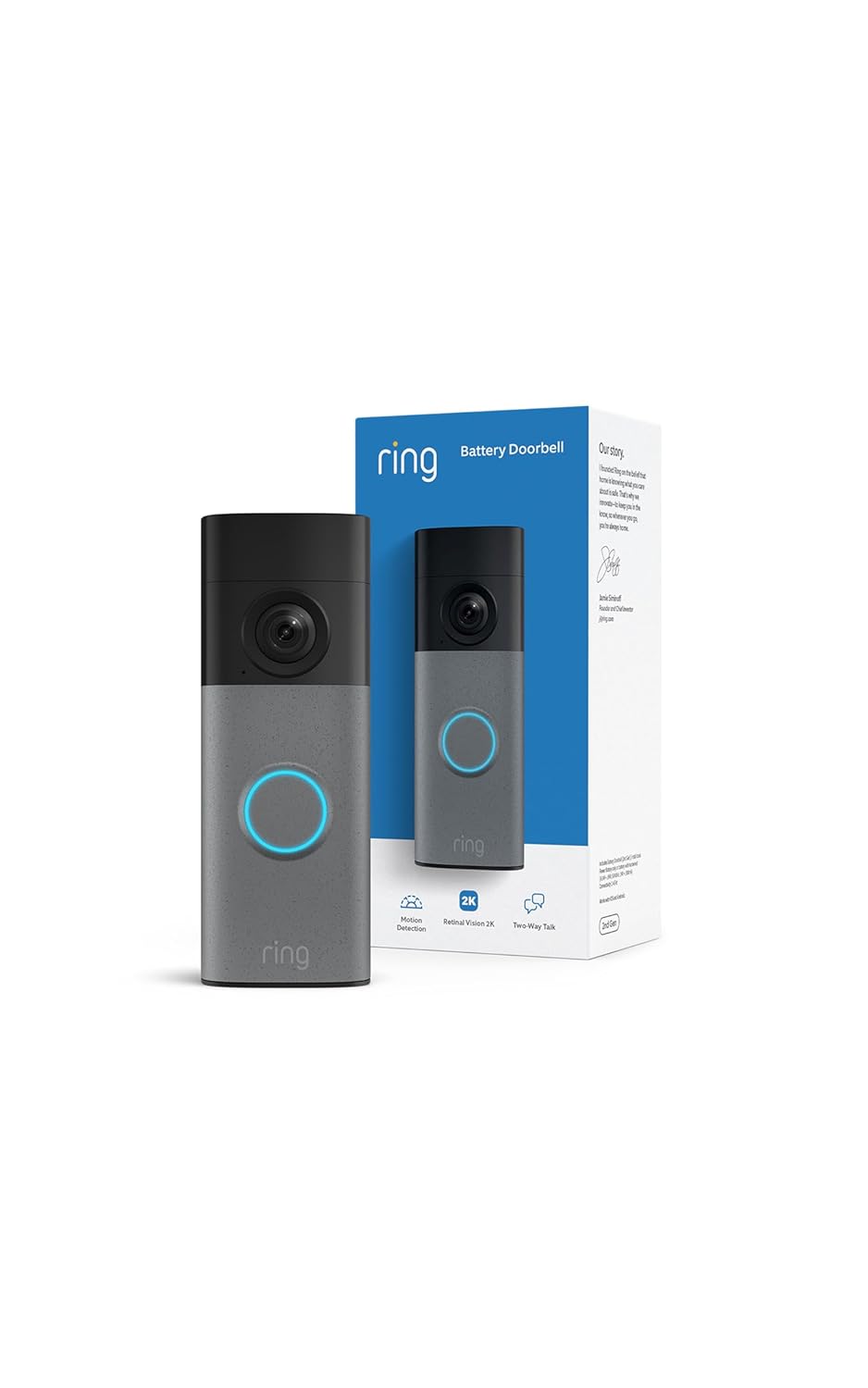 Battery video doorbell with enhanced zoom for clear visitor identification