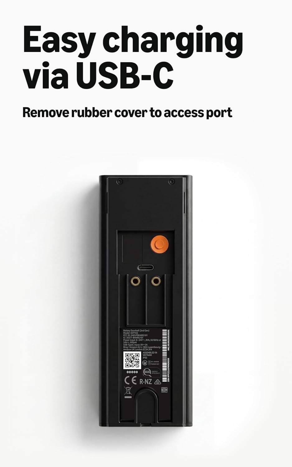 Modern battery video doorbell capturing package deliveries in high definition