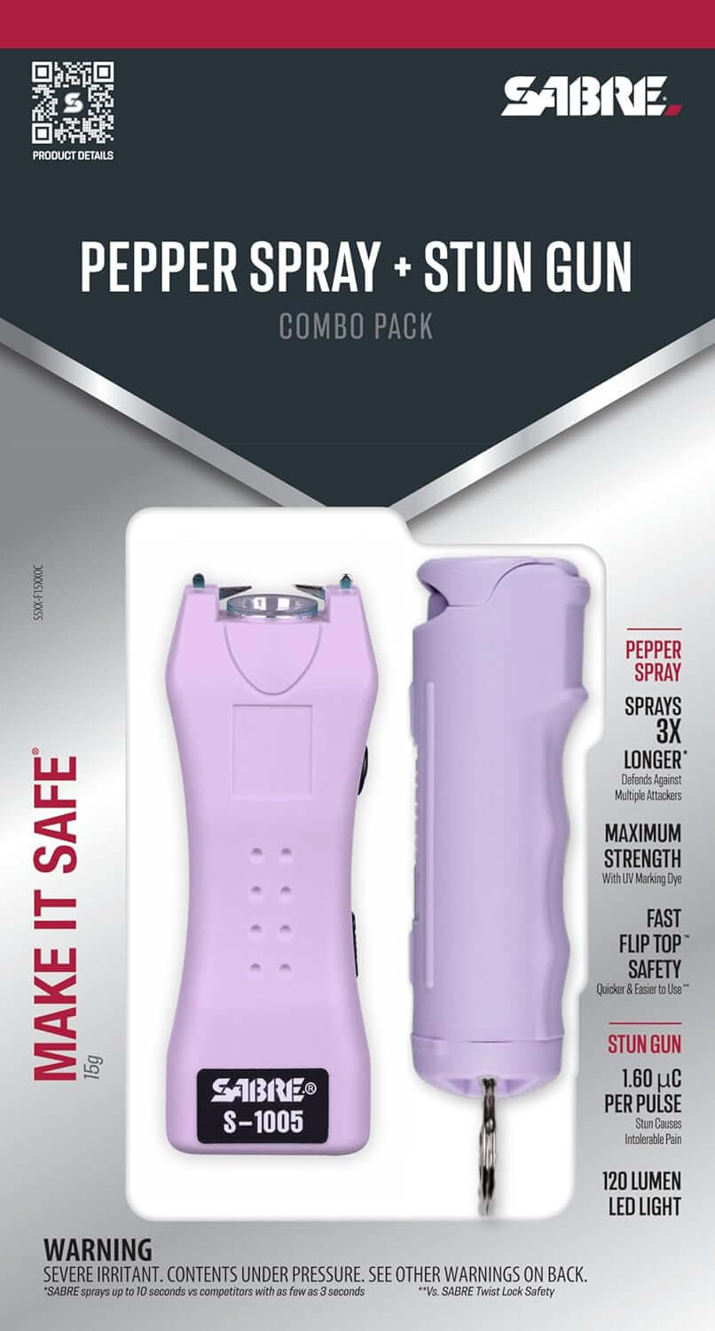rechargeable pepper spray stun gun close up