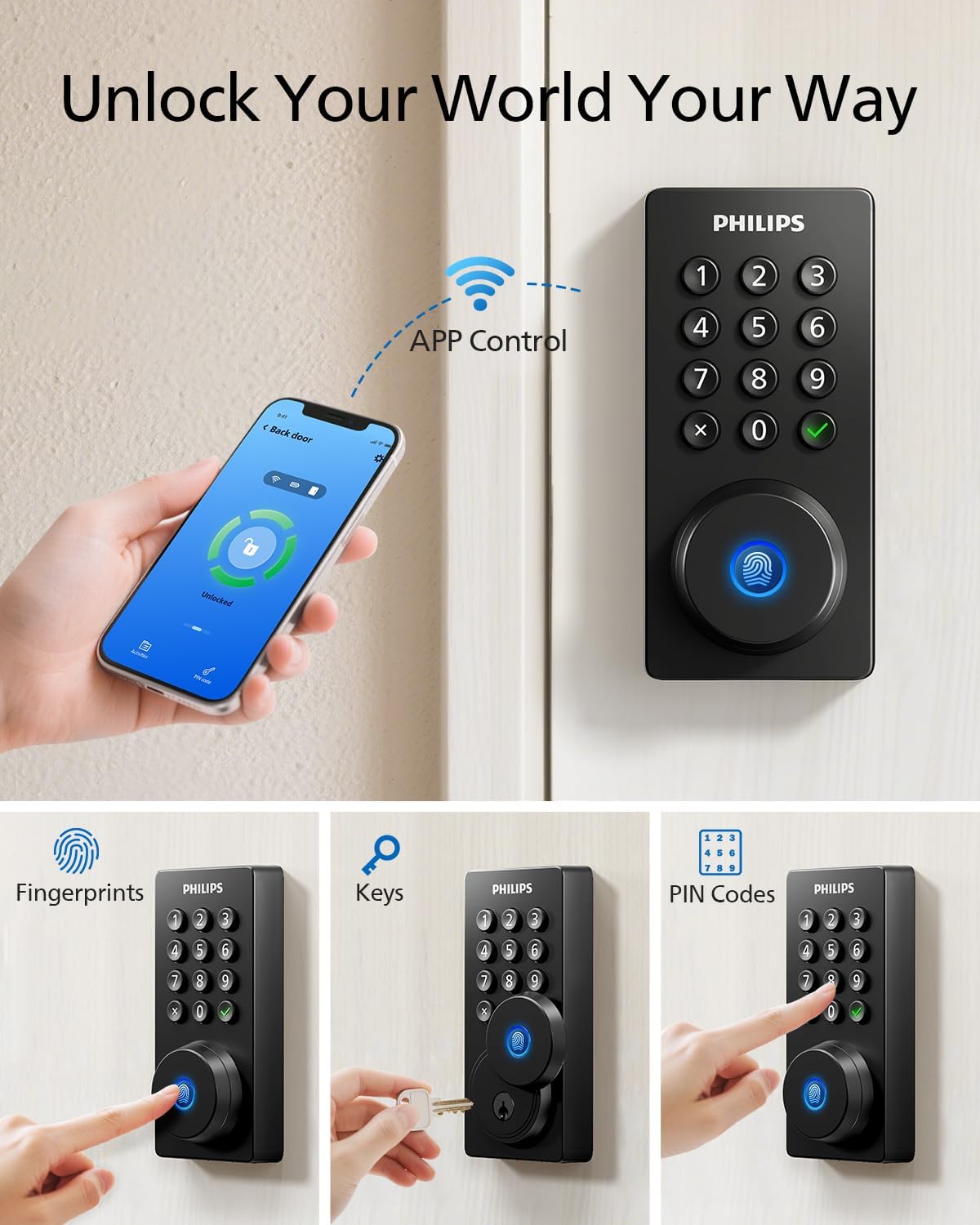 Revolutionary Wi-Fi Smart Door Lock: Keyless Entry Deadbolt with Voice Control, Remote Access, and Fingerprint Unlocking for Ultimate Security
