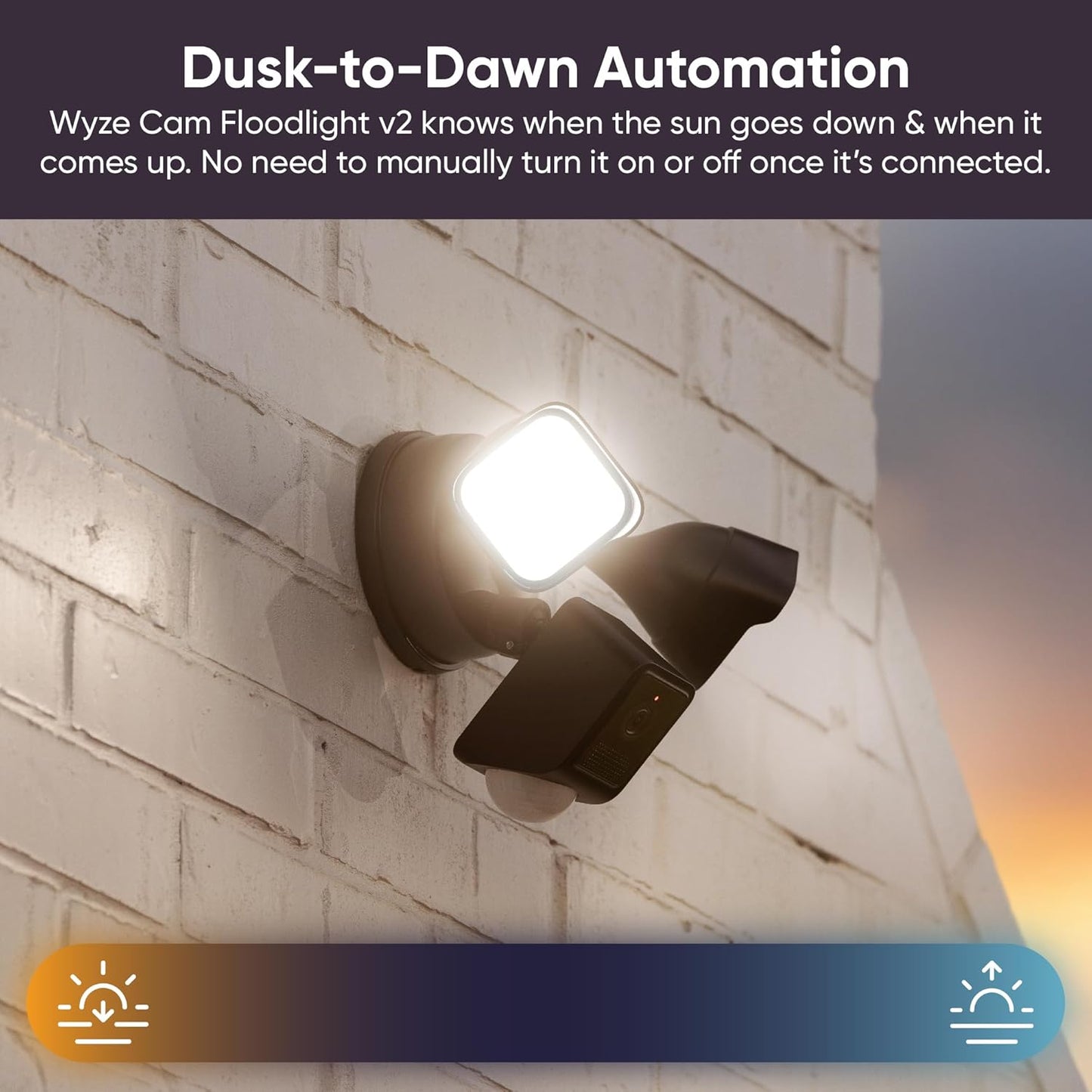 Floodlight security camera with wide-angle coverage for home protection