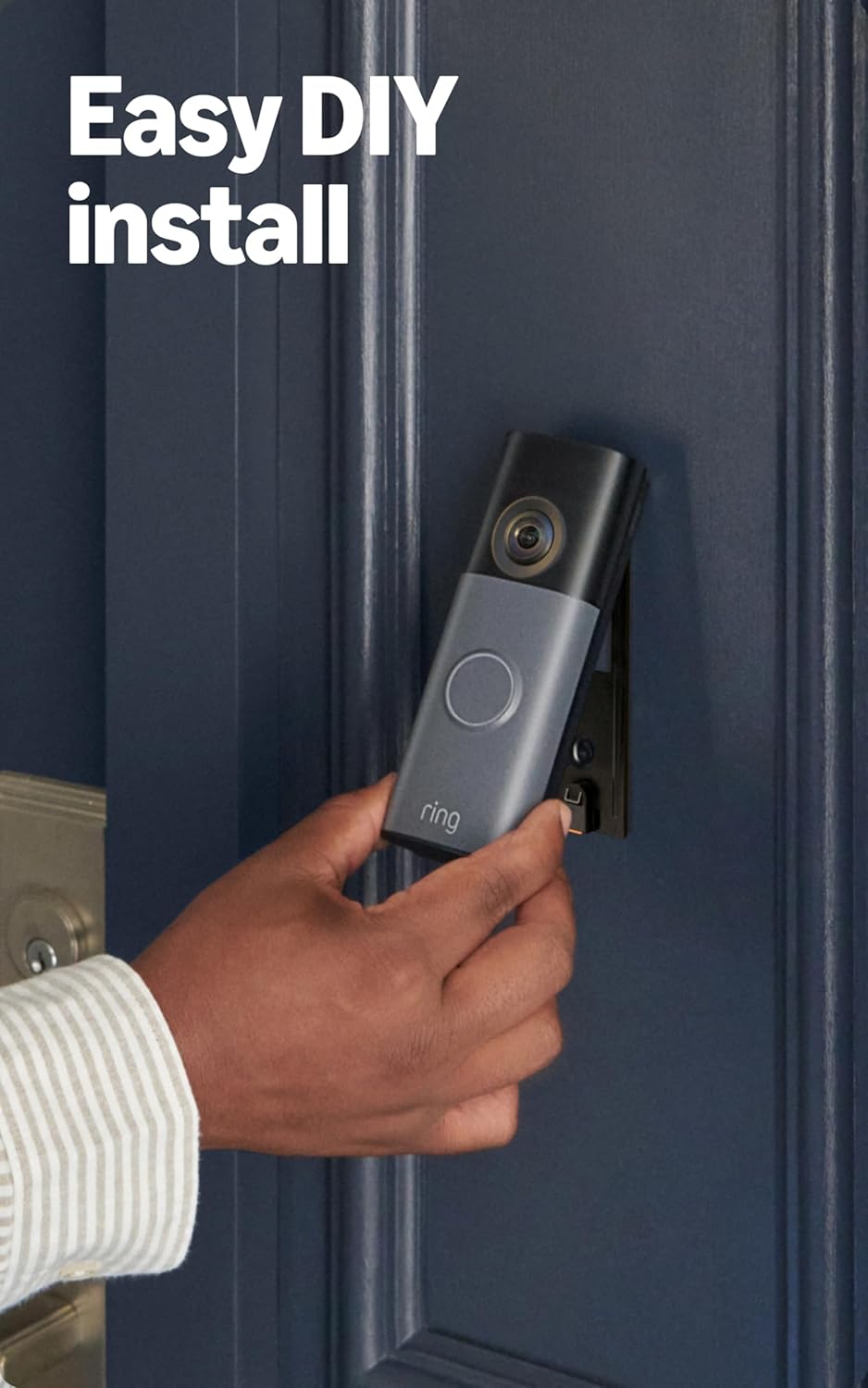 Battery video doorbell with smart motion detection for home security