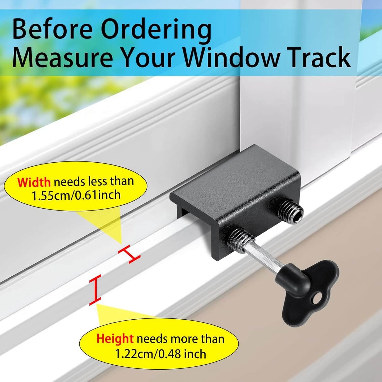 Window Locks,4 Pack Sliding Window Locks with Key for Vertical & Horizontal Sliding Windows Doors,Easv to Install,Adjustable Security Window Lock for Patio Bedroom Home and Office (Black)