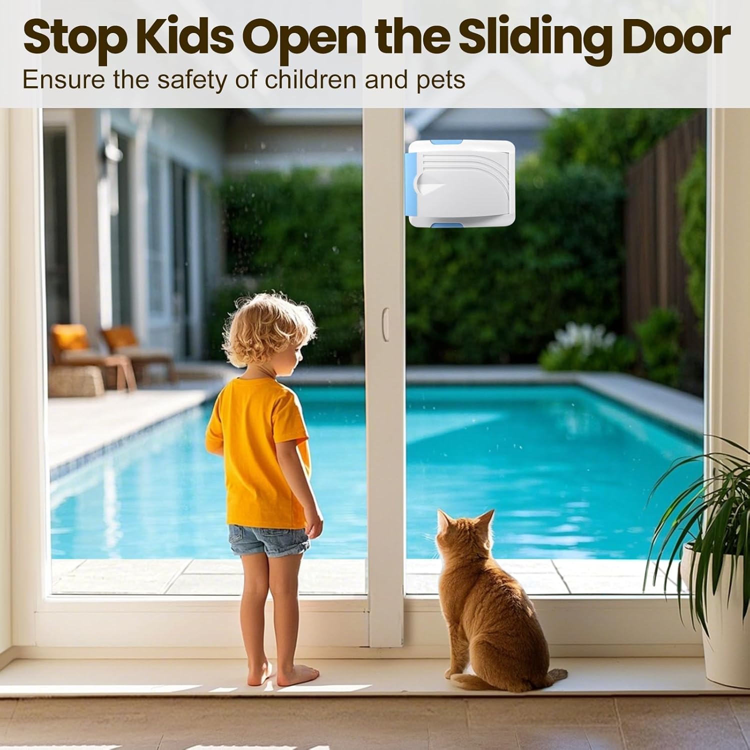 Ultimate Sliding Door Lock 2 Pack - Child Safety Solution for Sliding Doors and Windows - Easy Installation, Secure Your Home with Confidence (Blue)