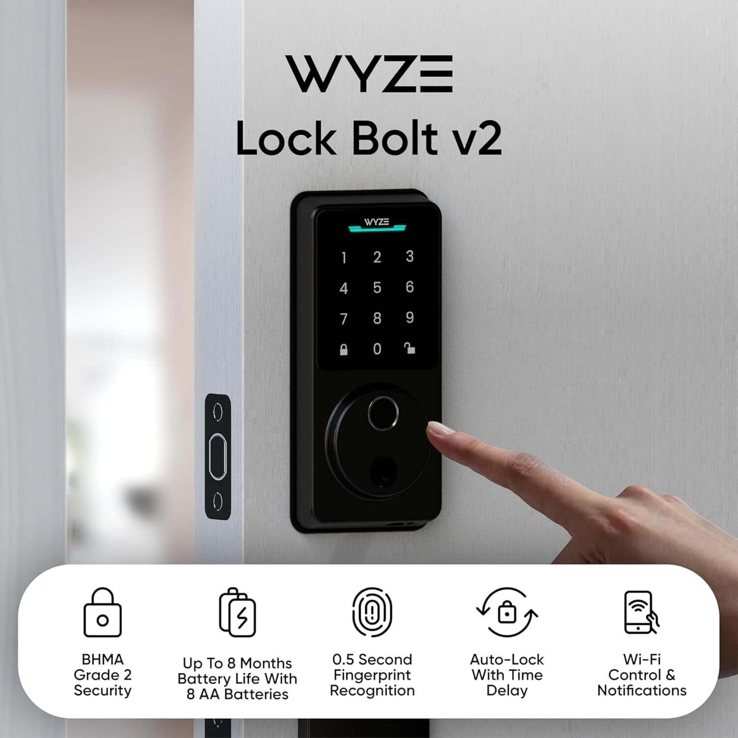 Fingerprint smart lock – AI learning scanner for fast recognition