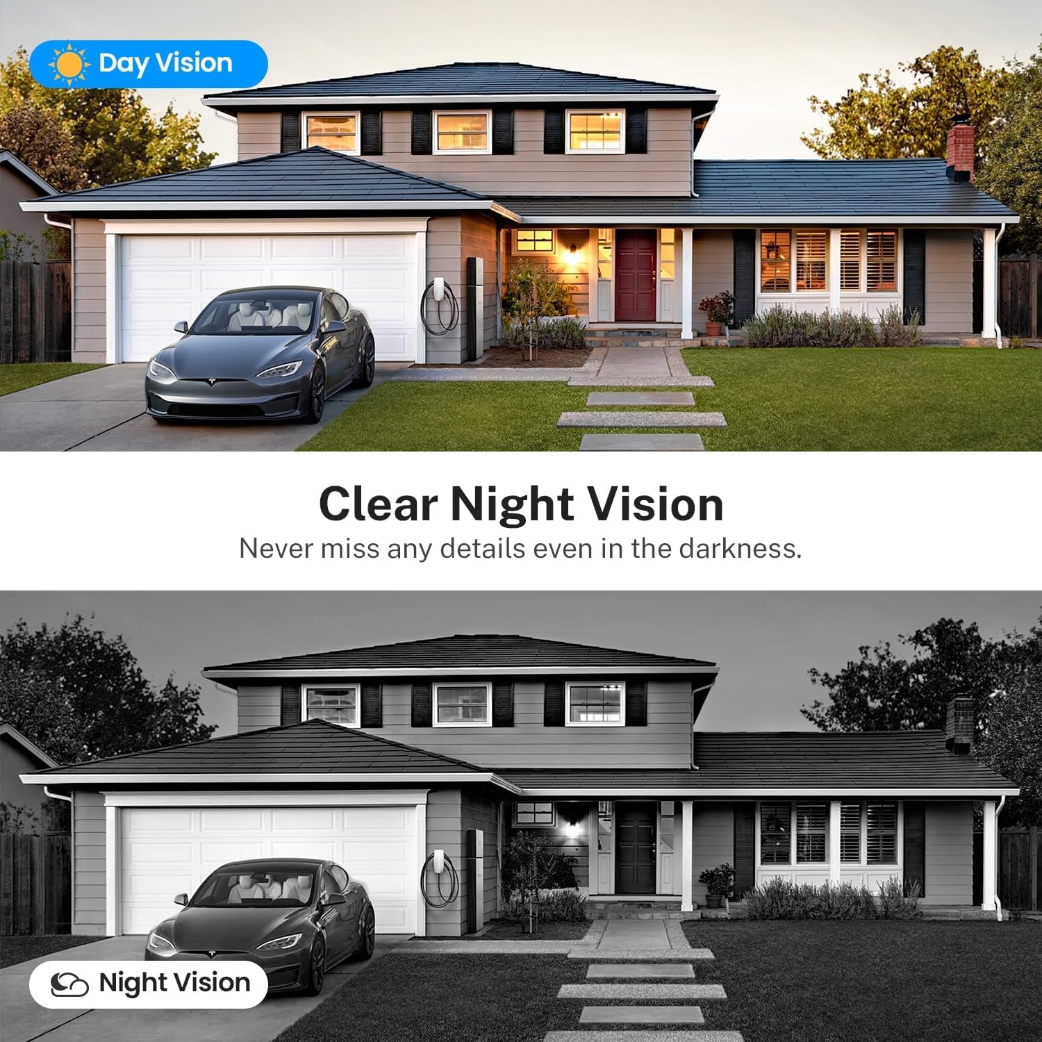 1080P wireless video doorbell providing clear day and night surveillance
