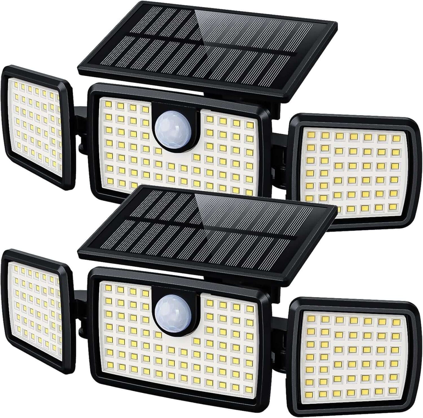 Solar motion sensor lights outdoor with 2500LM brightness and wide 270° coverage for home security