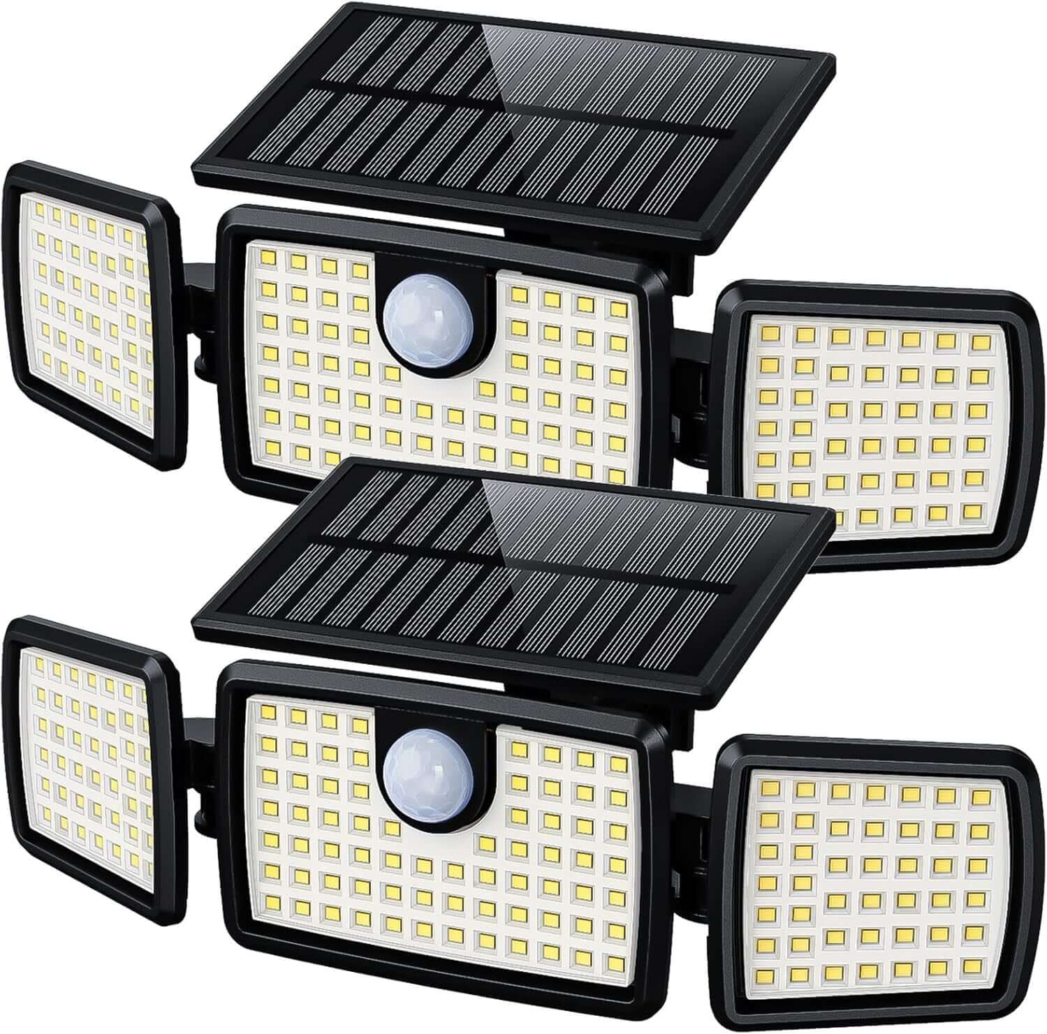 Solar motion sensor lights outdoor with 2500LM brightness and wide 270° coverage for home security