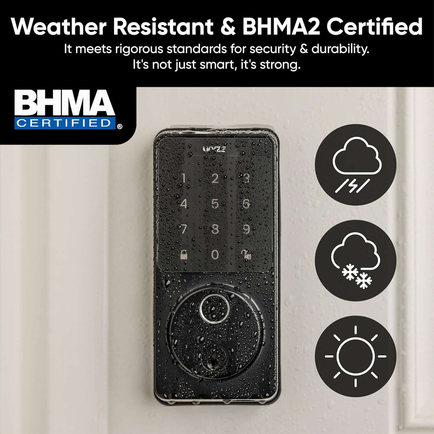 Fingerprint smart lock – modern design with backup keys included