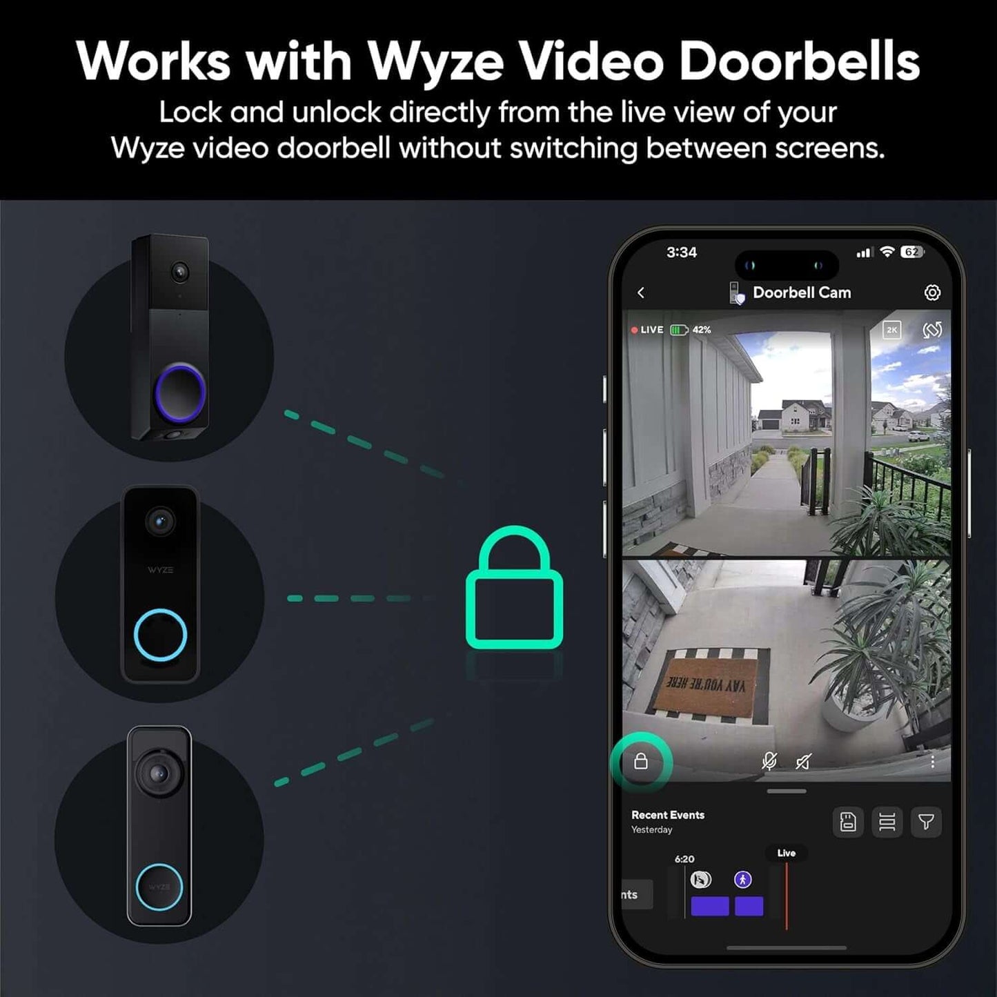 Fingerprint smart lock – front door deadbolt with auto-lock feature