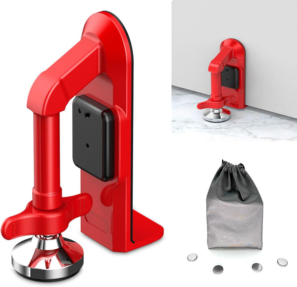 Upgraded Portable Door Stop Alarm with Strong Grip to the Floor, Non-Slip Door Stoppers Security Alarm Lasts 5 Seconds with 80Db, Perfect for Travel & Home Security