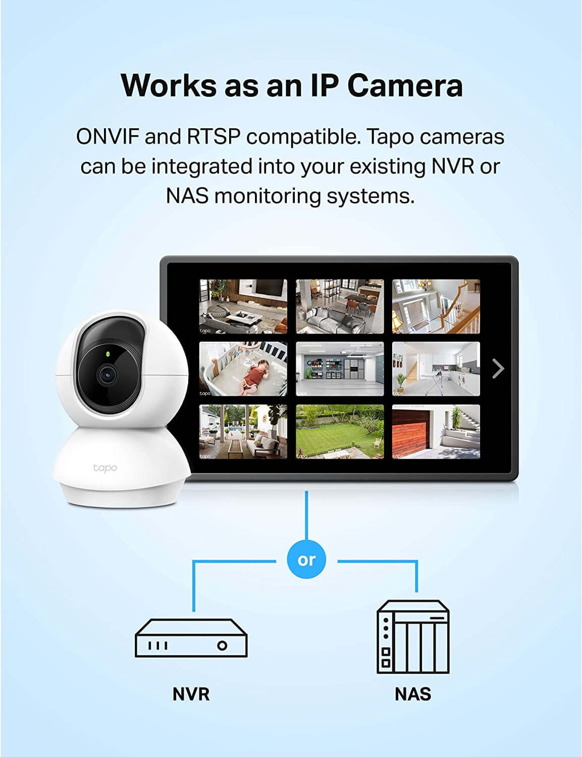 Tapo Tp-Link 2K Pan Tilt Security Camera for Baby Monitor, Dog Camera W/Motion Detection, 2-Way Audio Siren, Night Vision, Cloud &SD Card Storage (Up to 256 GB), Works with Alexa & Google Home (C210)