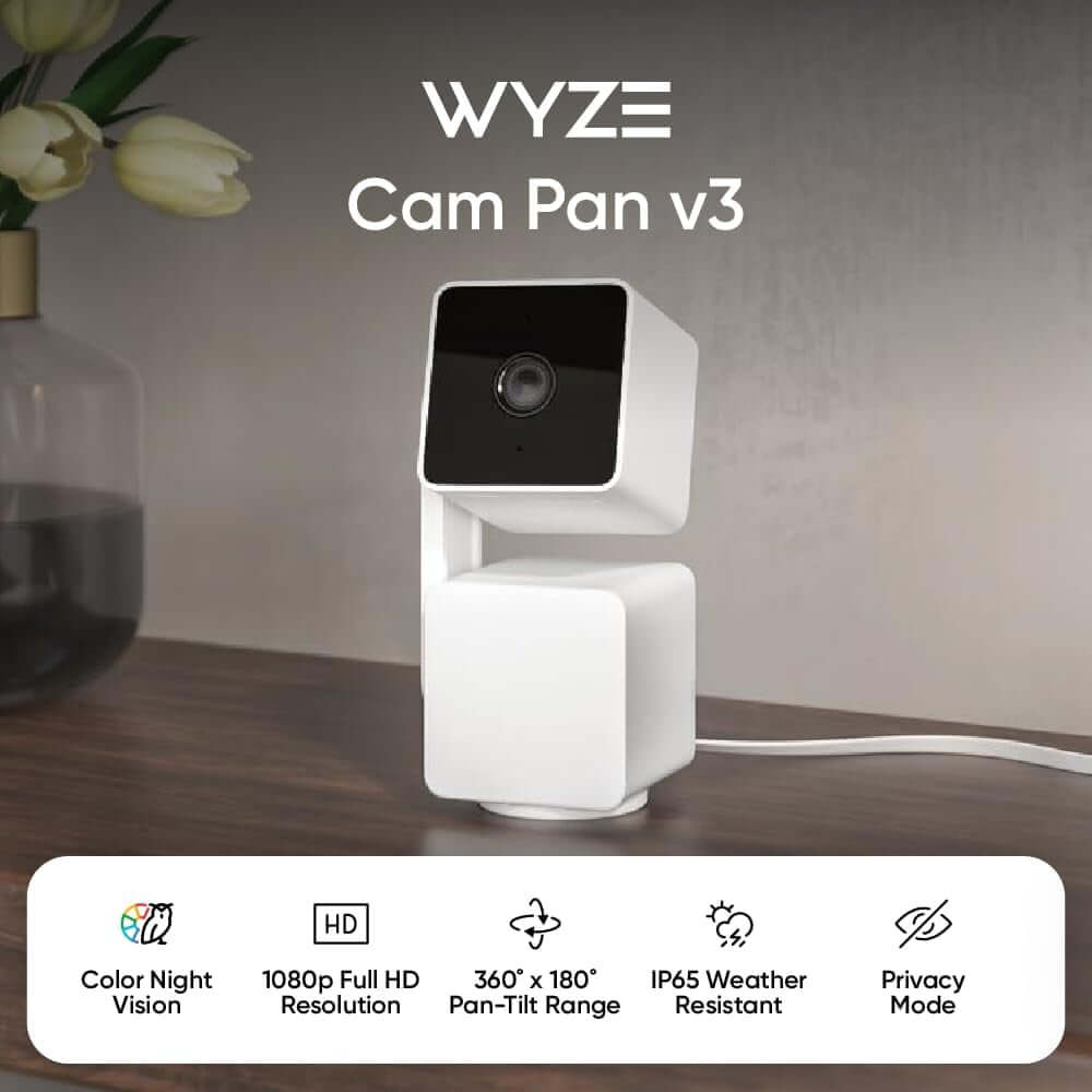 Pan tilt security camera mounted for home surveillance