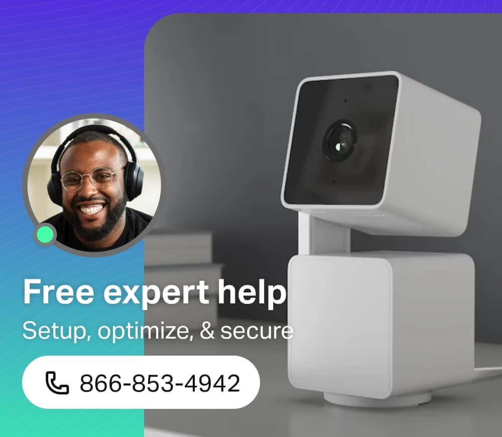 Pan tilt security camera close up showing rotating lens