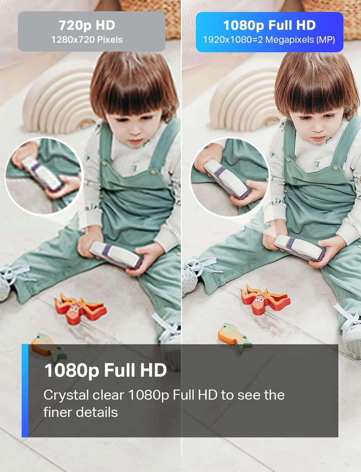 Tp-Link Tapo 1080P Indoor Security Camera for Baby Monitor, Dog Camera W/Motion Detection, 2-Way Audio Siren, Night Vision, Cloud & SD Card Storage, Works W/Alexa & Google Home (Tapo C100)