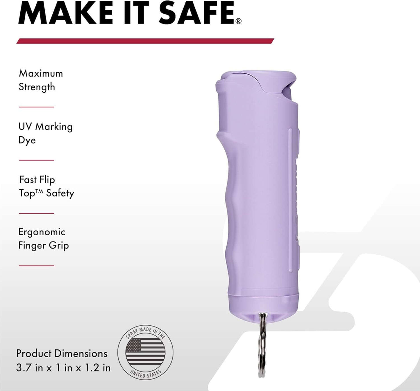 Pepper Spray Stun Gun – 2-in-1 Rechargeable personal safety device with ergonomic grip and UV marking dye.
